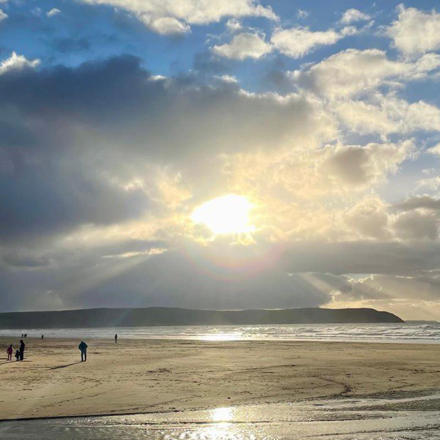 sunshine at a seaside
